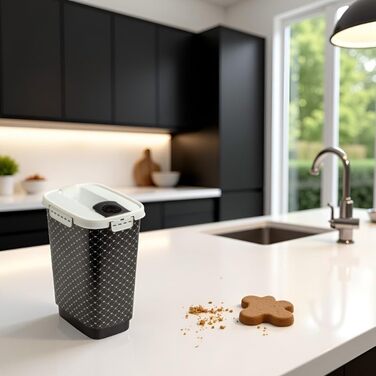 Контейнер для корму Rotho Flo 4.1л з кришкою, з безпечного пластику (PP), BPA-free, чорний