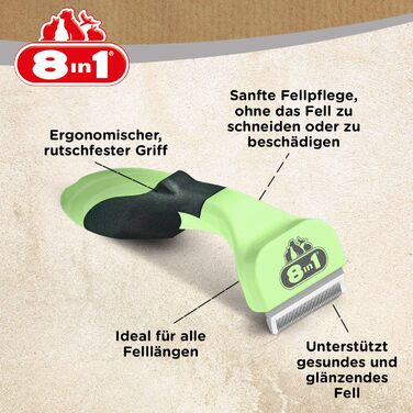 Щітка для собак DeShedder L 8-в-1: видалення підшерстка для великих собак (коротко- та довгошерстих)