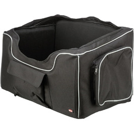 Автокрісло для собак TRIXIE Midi чорного кольору – комфортне та безпечне, складна конструкція, з кишенями, 13173