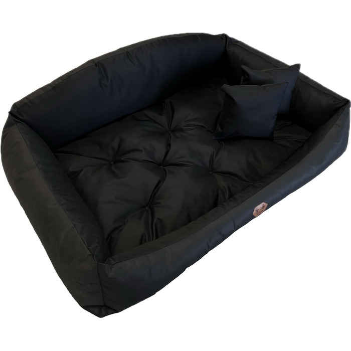 Ортопедичне ліжко для собак Dogs4Life: м'яке, миється, з можливістю персоналізації імені (M, чорний)
