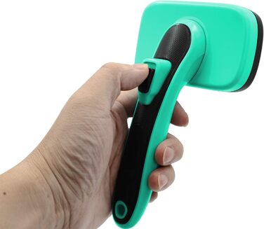 Бурштук для собак та котів Briller, самоочисна вичісуюча щітка, видаляє відмерле волосся, догляд за тваринами, підходить для собак та котів середнього та довгошерстих порід