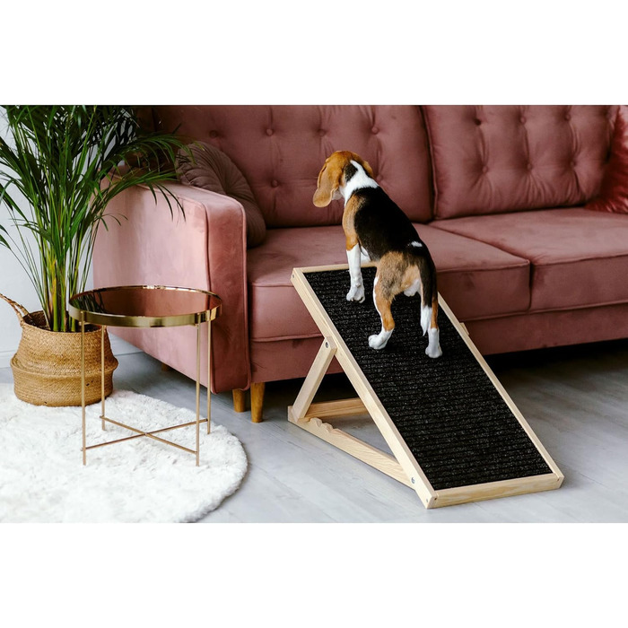 Рампа для собак і котів | Дерев'яна складана рамка для підйомів на ліжко/диван/в автомобіль | Natural