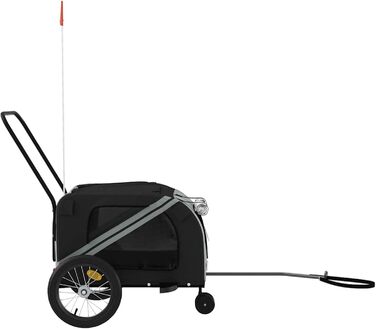 Фарм-причіп для собак Gecheer: міцний каркас з заліза, Oxford-тканина, дах з ПВХ для безпечних та комфортних поїздок