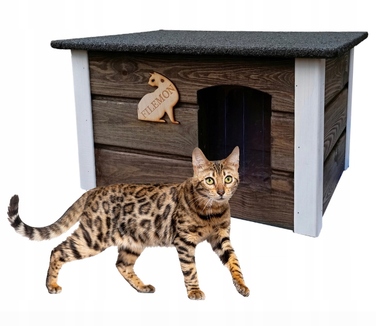 Будиночок для кота червоний, прямокутний, 60х44х35 см
