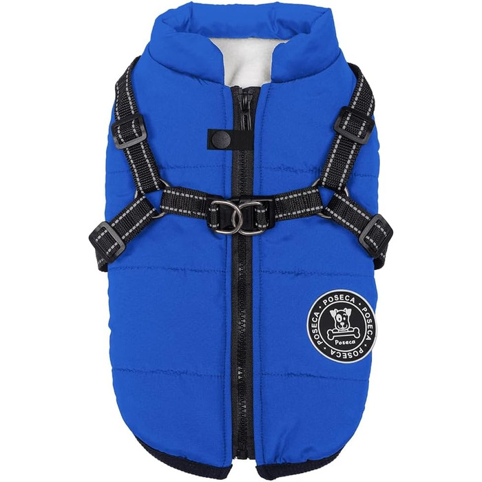 Зимовий теплий одяг для собак: куртка, жилетка, плащ. Водонепроникний одяг для маленьких, середніх та великих собак. Зелений (4XL, блакитний)