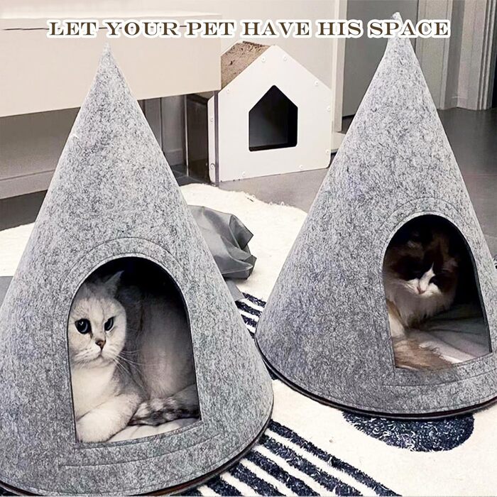 Кігтеточка-будиночок для котів Filzzelt з іграшками та підстилкою, для дому та вулиці