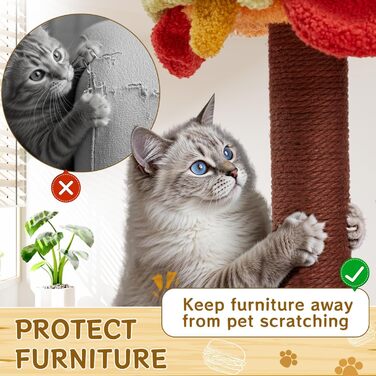 Котячий будиночок-кратцбаум Erinnyees, 47 см: милий, функціональний, з сизалевого мотузка для котів