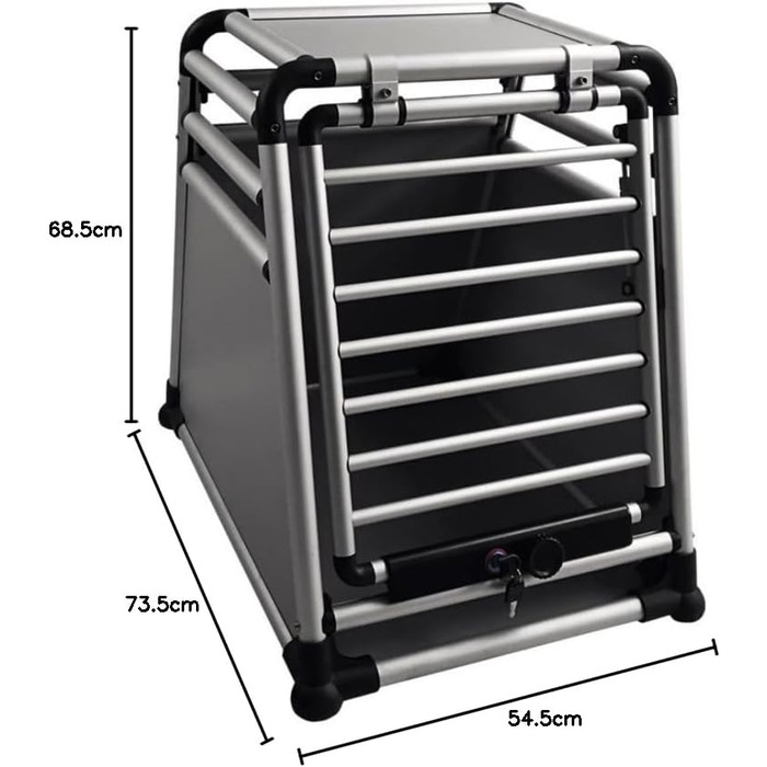 Алюмінієвий бокс NOBBY 62324 з заокругленими кутами, 59 x 55 x 49 см (зовнішні розміри 73.5 x 54.5 x 68.6 см)