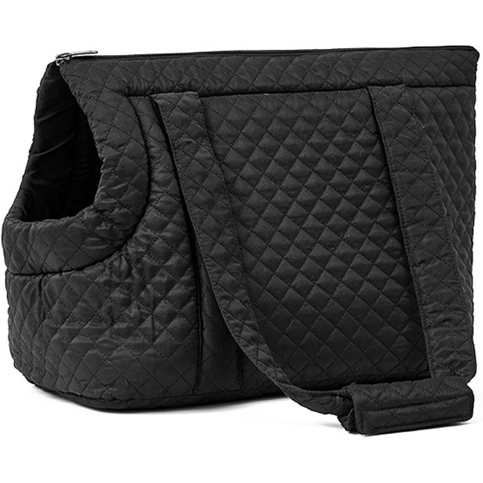 Чорна сумка-переноска для маленьких собак та кошенят, бавовна, зима, легка та зручна