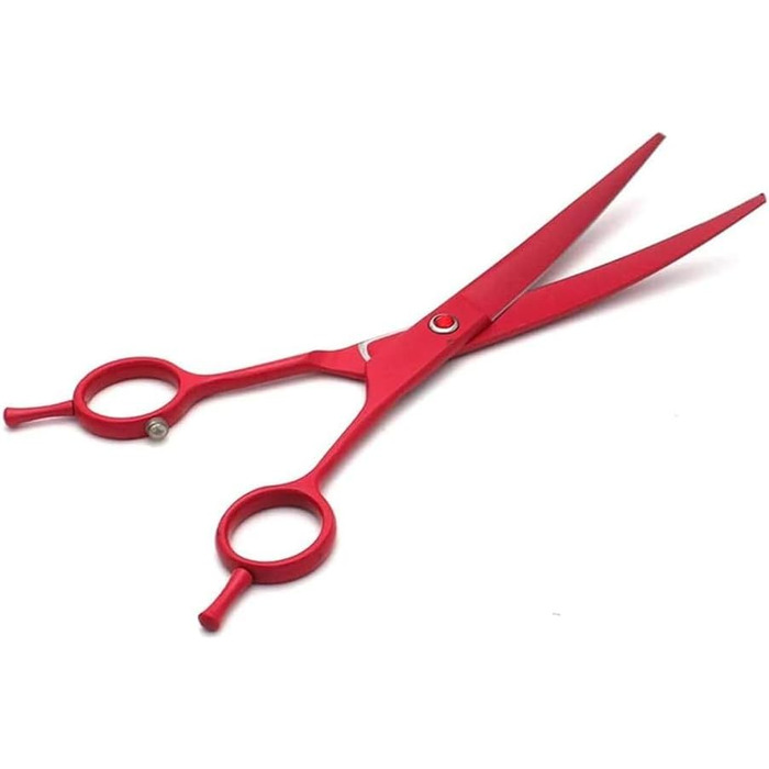 Професійні ножиці для собак, вигнуті ножиці для грумінгу, набір BeautyScissors, для стрижки шерсті тварин (червоні)