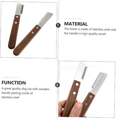 Тойандона - Набір з 2 гребінців для собак та котів: для видалення випалого волосся та масажу