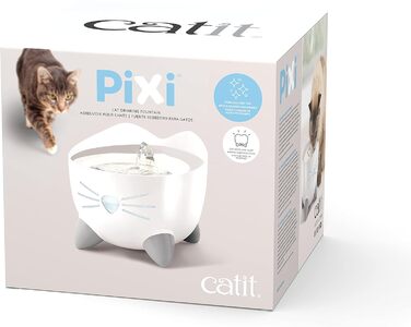 Автоматичний фонтан для котів Catit PIXI з кришкою з нержавіючої сталі