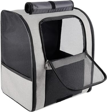 Рюкзак для собак та котів PETCUTE: зручний та дихаючий, сірий колір