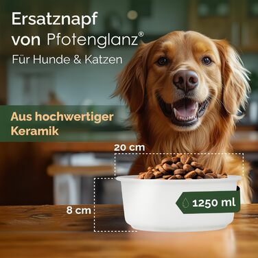 Керамічна годівниця для собак - велика миска для корму 1250 мл. Миска для їжі та води для собак та котів