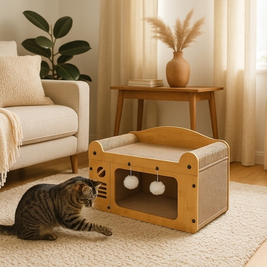 Низька дряпалка-ліжка, килимки для дряпання GLOBANI (до 60 см)