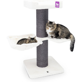 Дряпак для великих котів Petrebels Maine Coon 117 см, преміум-якість, стовпи 20 см, білий