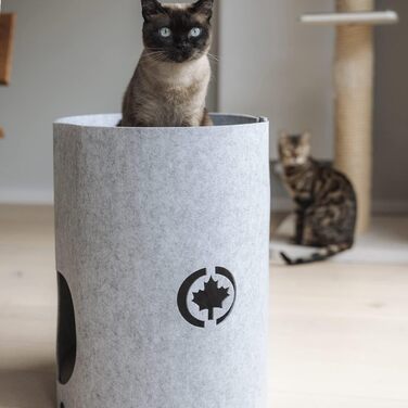 Клітка-кіготник для котів Owen-Tower XL, сірий, 50 см - багатоярусне ліжко з когтеточками