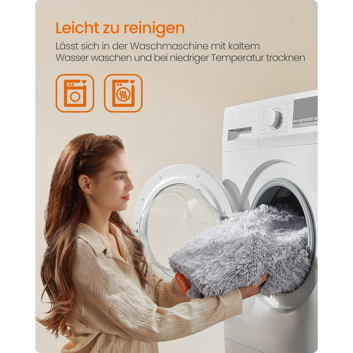 Водонепроникний килимок для собак Feandrea з довгим плюшем, XXXL (229 x 203 см), Sherpa, двосторонній, для собак, людей, котів