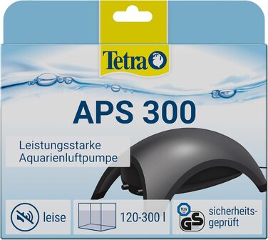 Tetra APS 300 тиха мембранна помпа для акваріумів 120-300 л, чорна