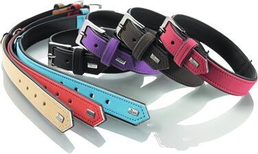 Нашийник для собак HUNTER SOFTIE, штучна шкіра, м'який, легкий у догляді, розмір L (50-55 см), колір: бірюзовий