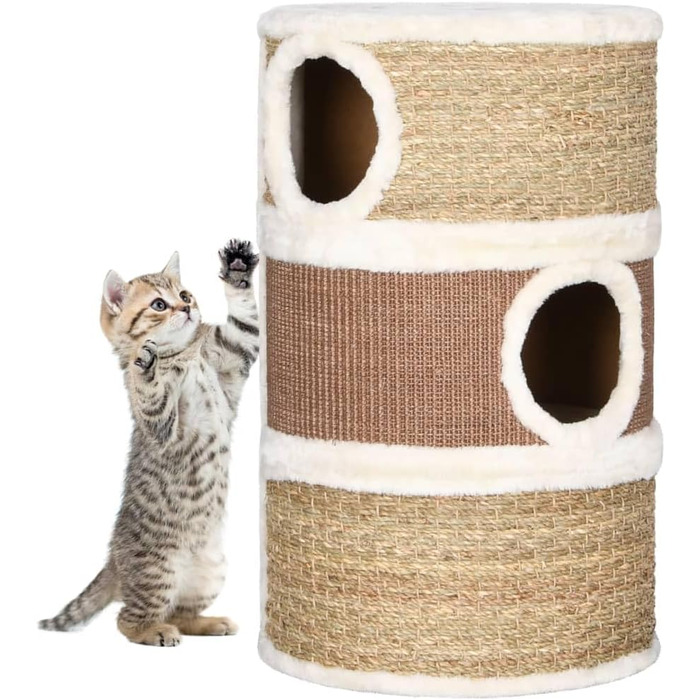 Котячий комплекс з сизалю 60 см - Котяча кігтеточка, когтешкребок, кігтетопка, котячий будиночок | vidaXL