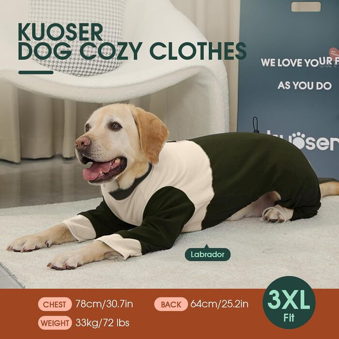 Теплий флісовий костюм для собак Kuoser, зимовий одяг для маленьких собак, зелений, розмір S