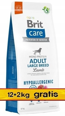 Сухий корм Brit Care Hypoallergenic для дорослих собак великих порід з ягнятимим, 14 кг