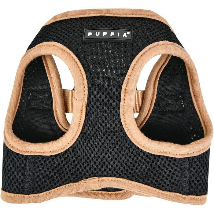 Шлейка для собак Puppia Soft Vest Harness B II Schwarz XL, чорний колір, 110 г