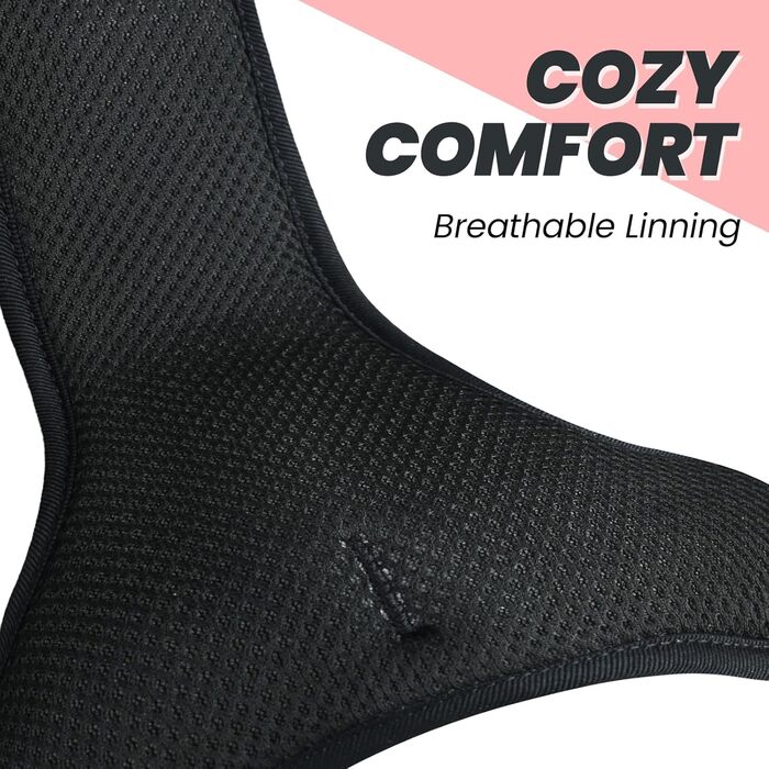 Шлейка для собак VIVAGLORY Easefit, антинатяжна з ручкою, для тренувань та прогулянок, з м'якою підкладкою, анти-вислизання, для собак середніх розмірів, червона, обхват грудей 51-74 см