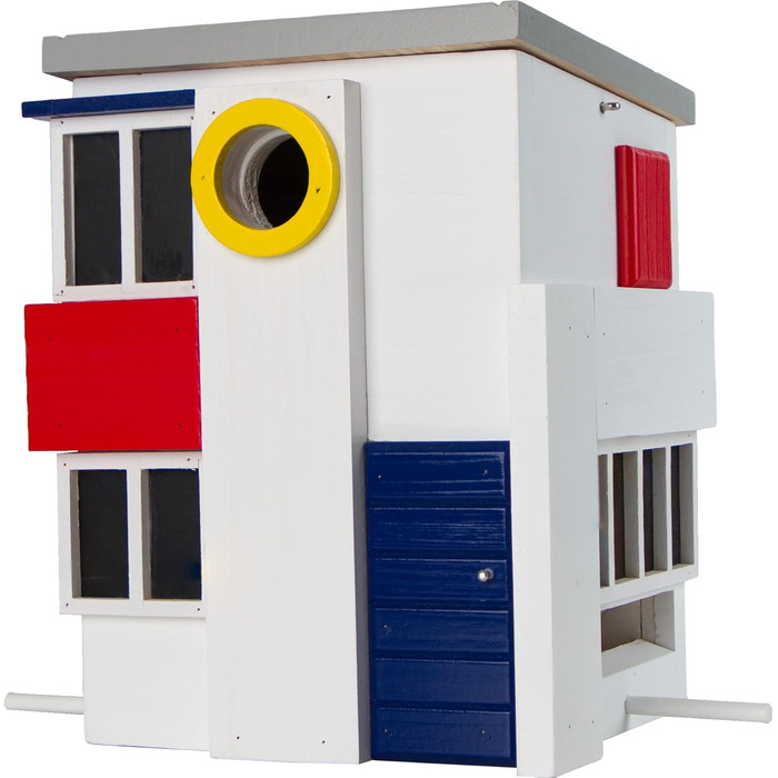 Будиночок для птахів Wildlife Garden WG1124 Multiholk De Stijl, комбінований годівничка й гніздівля з дерева