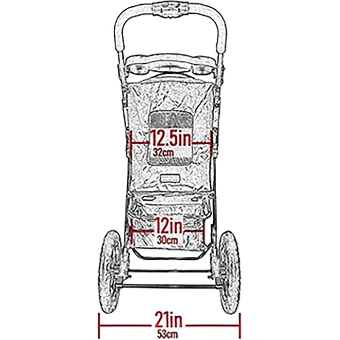Дитяча візок для тварин Pet Gear AT3: для котів/собак, без блискавки, легке складання, прогумовані колеса, знімне внутрішнє покриття, тримач для напоїв та кошик для зберігання, 1 модель, 2 кольори (рубіново-червоний)