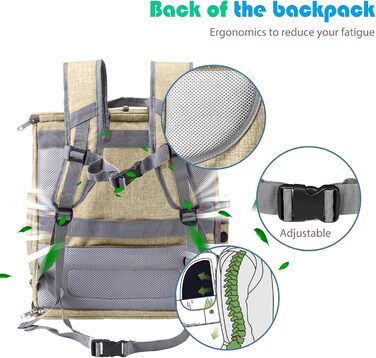 PETCUTE Рюкзак для собак і котів, складаний, з знімною підкладкою, дихаючий, з регульованими ременями, сумка для подорожей на відкритому повітрі (жовтий)