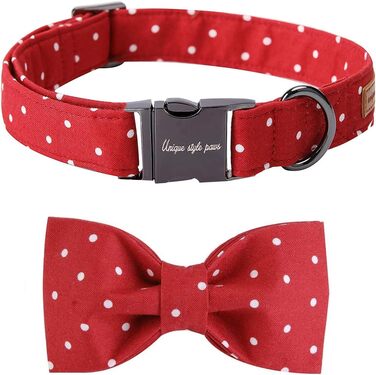 Нашийник для собак Unique Style з кравбатою, регульований, для малих, середніх та великих собак, червоний, XXS-XL (1 шт.)