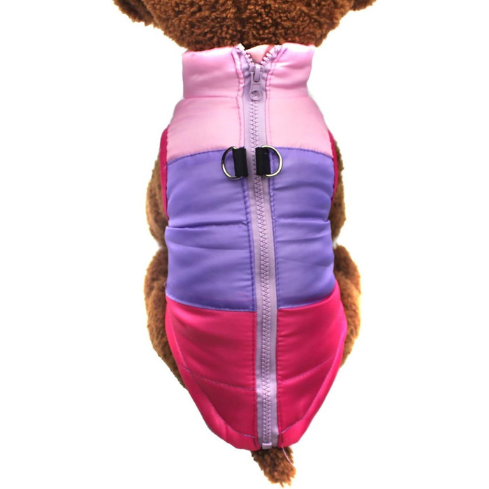 Зимовий теплий водонепроникний одяг для собак Idepet: куртка, пуловер, костюм для снігу. Розміри XS, S, M, L, M Rose