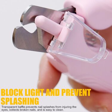 Набір для стрижки кігтів домашніх тварин з LED-підсвічуванням 2 в 1: стрижка та шліфування для собак та котів (рожевий+білий)