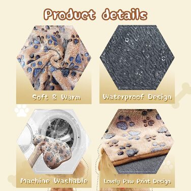 Водонепроникні ковдри для собак YUEPET, 2 шт., 76,2 x 60,9 см (30'x20'), фліс, фланель, для ліжка, дивана, захист від бруду