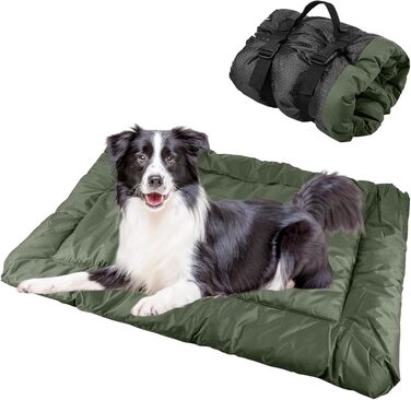 Водонепроникний килимок для собак 90 x 60 см, зручна подорожня ковдра для собак та котів, миється, підходить для подорожей, кемпінгу, авто та дому (зелений)