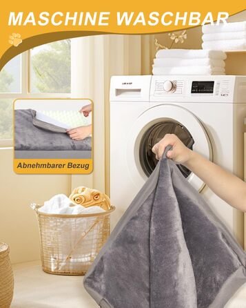 Ортопедичне ліжко для собак Favodormir, велике та середнє, 91x69x7 см (Сірий)