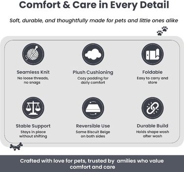 Килимок для собак та котів PetMat з органічної бавовни, двосторонній, безшовний, м'який 3D-в'язаний, 40.6 x 61 см, Charcoal Harbor Mist