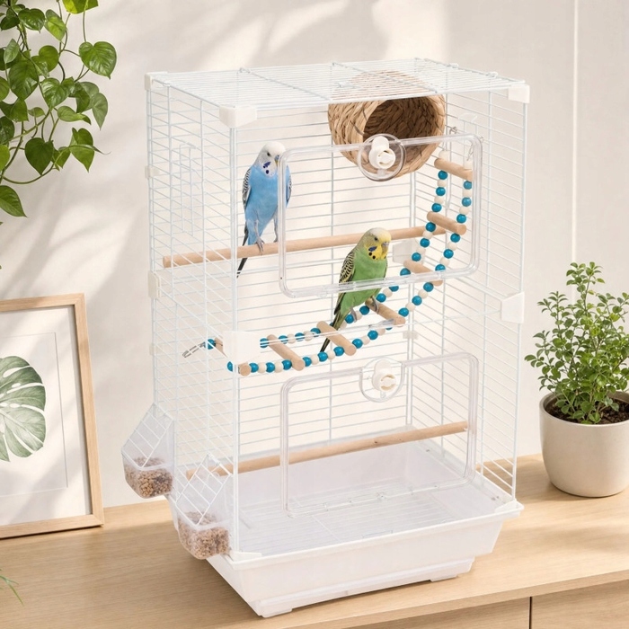 Клітка NUXIE, 37 x 28 x 63 см, багатоколірна