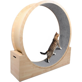Котяче бігове колесо Elmato Simba, 120 см, сіре меланж, для активних котів, преміум-якість