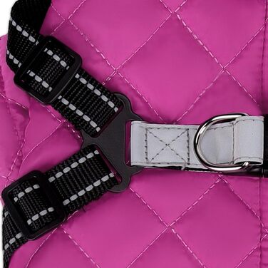 Зимова куртка для собак Lalzoo LUVI 2-в-1 з захистом від вітру та вологи – відображаюча куртка для маленьких та середніх собак, XL, рожева