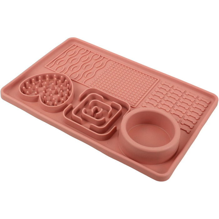 Гумова килимок для собак з присосками, неслизький, великий, силіконовий, для повільного годування, аксесуар для цуценят та собак