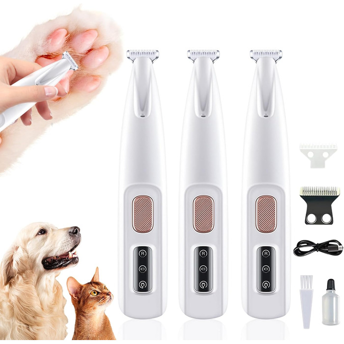 Триммер для стрижки кігтів Paw Trim Pro: електричний, з гребінцем від бліх, для собак та котів. Безпечна та швидка догляд за кігтями (3 шт.)