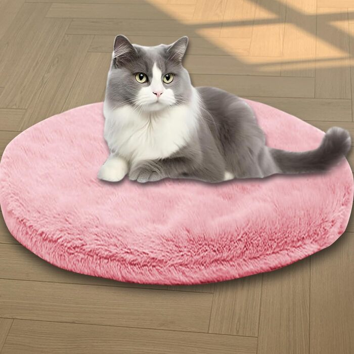 М'яке ліжко для котів та собак, тепле гніздо, Premium-фланель, двостороннє, XL (90x75 см), рожеве