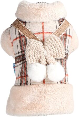 Тепла куртка для собак з флісовою підкладкою, зимова, для цуценят та дорослих собак, тепла та вітронепроникна (XL)