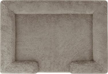 Ортопедичне собаче ліжко Normani для великих, середніх та маленьких собак - м'яке ліжко-диван з високим бортиком, колір бежевий, розмір 60x80x16 см