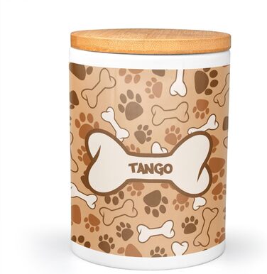 Керамічна годівниця для корму для собак та котів з іменем - PICANOVA, дизайн Paws&bones