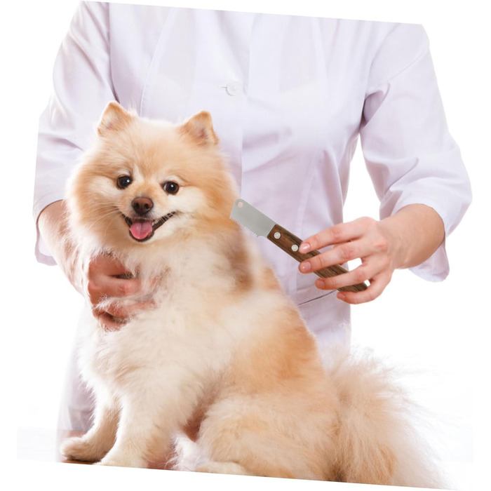 Набір для догляду за шерстю котів: щітка-вичесальник та щітка для вичісування. Ергономічна ручка з дерева для ефективного видалення шерсті та догляду за довгошерстими котами