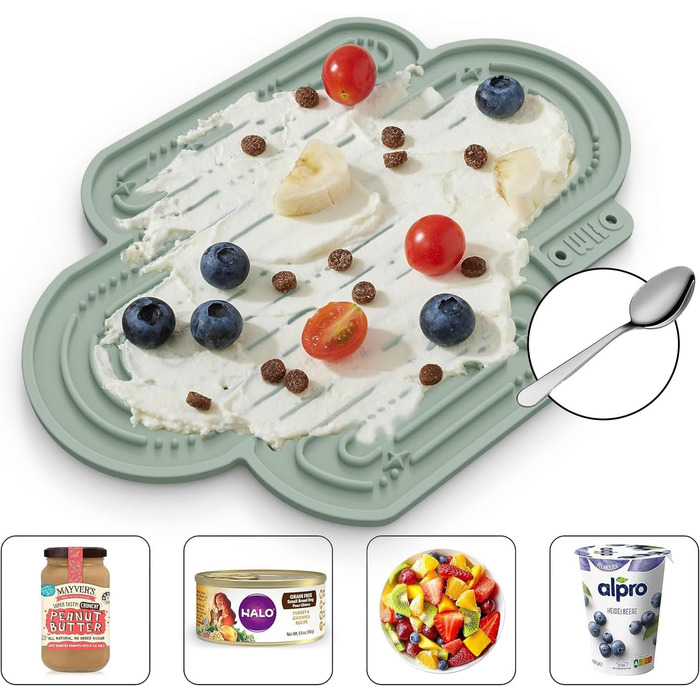 Лежак-іграшка для собак OHMO Schleckmatte, 2 шт. - милий дизайн кактуса, для заспокоєння та повільного годування, силікон, коралловий & вишневий (18x25.5 см)